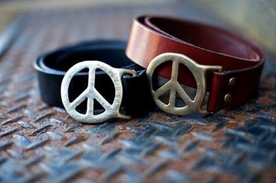 Peace shop belt buckle